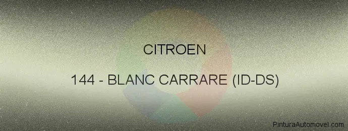 Pintura Citroen 144 Blanc Carrare (id-ds)