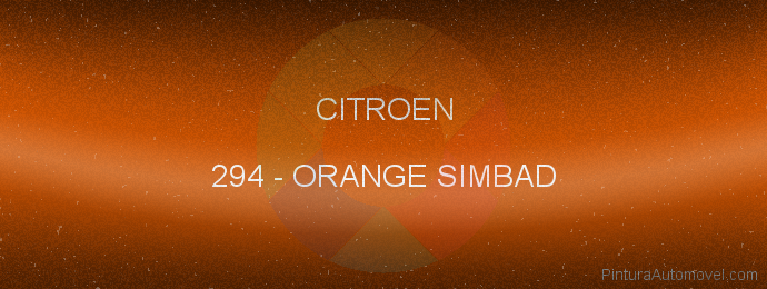 Pintura Citroen 294 Orange Simbad