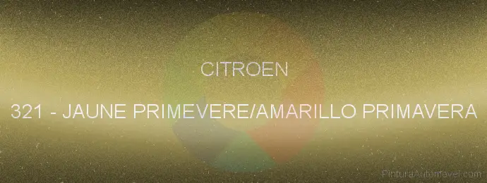 Pintura Citroen 321 Jaune Primevere/amarillo Primavera