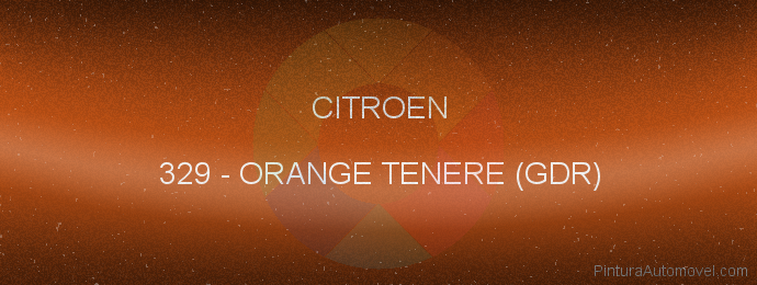 Pintura Citroen 329 Orange Tenere (gdr)
