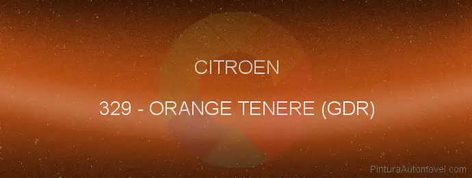 Pintura Citroen 329 Orange Tenere (gdr)