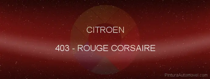 Pintura Citroen 403 Rouge Corsaire