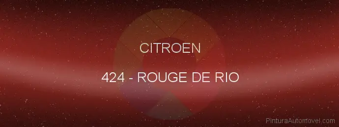 Pintura Citroen 424 Rouge De Rio