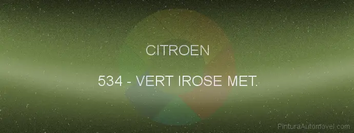 Pintura Citroen 534 Vert Irose Met.