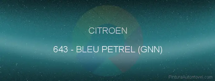 Pintura Citroen 643 Bleu Petrel (gnn)