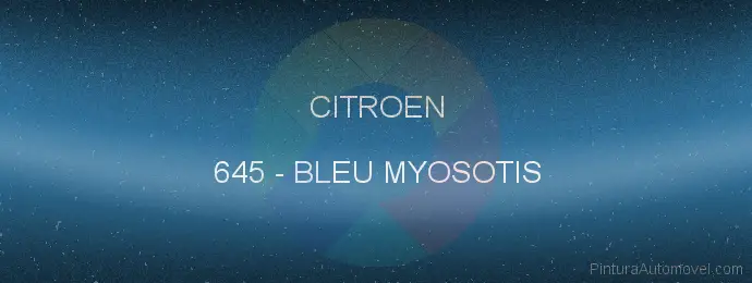 Pintura Citroen 645 Bleu Myosotis