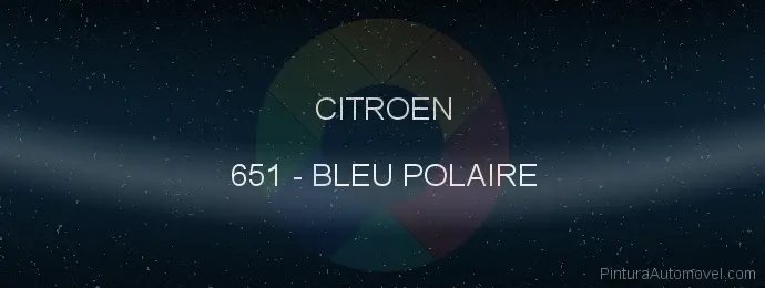 Pintura Citroen 651 Bleu Polaire