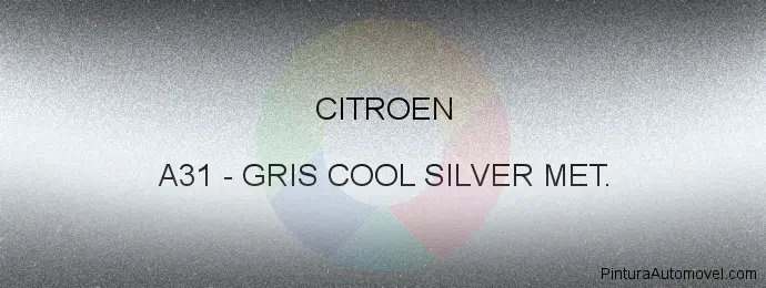 Pintura Citroen A31 Gris Cool Silver Met.