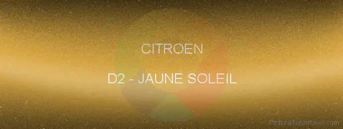 Pintura Citroen D2 Jaune Soleil