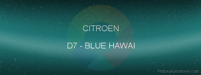Pintura Citroen D7 Blue Hawai