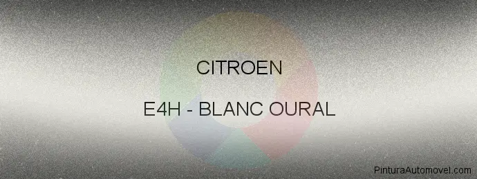 Pintura Citroen E4H Blanc Oural