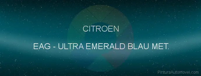 Pintura Citroen EAG Ultra Emerald Blau Met.