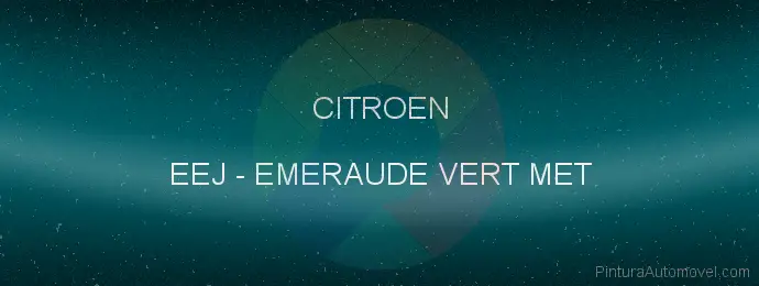 Pintura Citroen EEJ Emeraude Vert Met