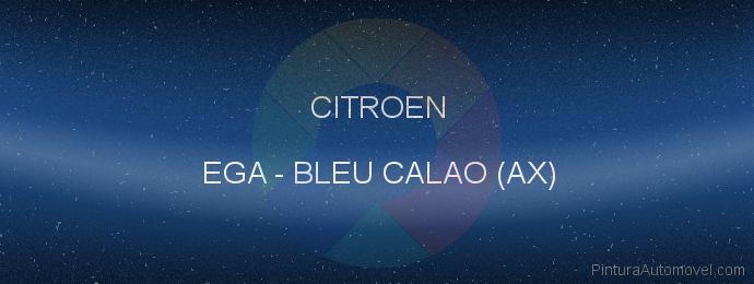 Pintura Citroen EGA Bleu Calao (ax)