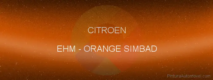 Pintura Citroen EHM Orange Simbad