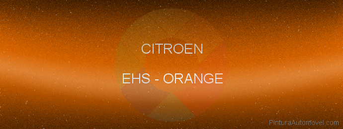 Pintura Citroen EHS Orange