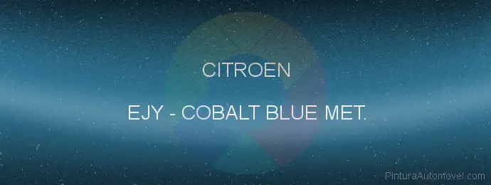 Pintura Citroen EJY Cobalt Blue Met.