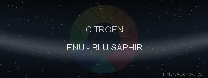 Pintura Citroen ENU Blu Saphir