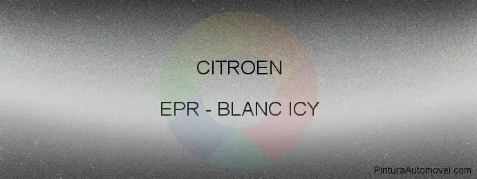 Pintura Citroen EPR Blanc Icy