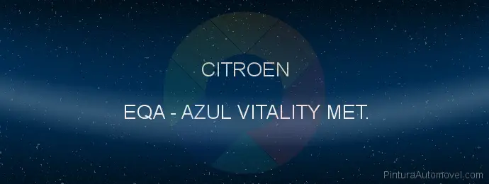 Pintura Citroen EQA Azul Vitality Met.