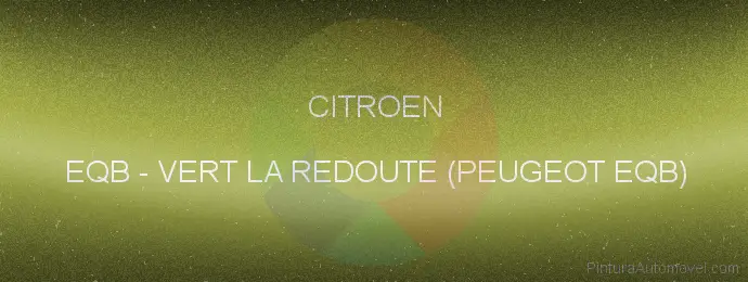 Pintura Citroen EQB Vert La Redoute (peugeot Eqb)