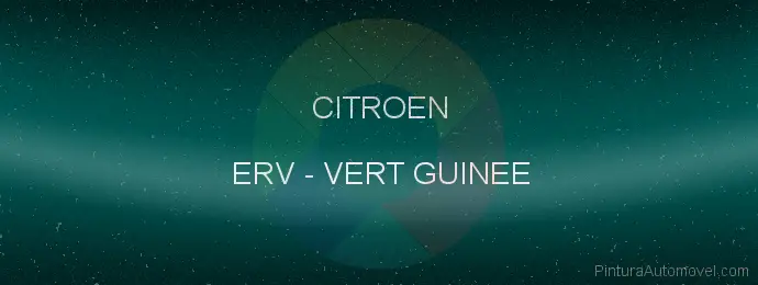 Pintura Citroen ERV Vert Guinee