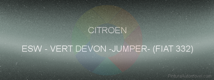 Pintura Citroen ESW Vert Devon -jumper- (fiat 332)