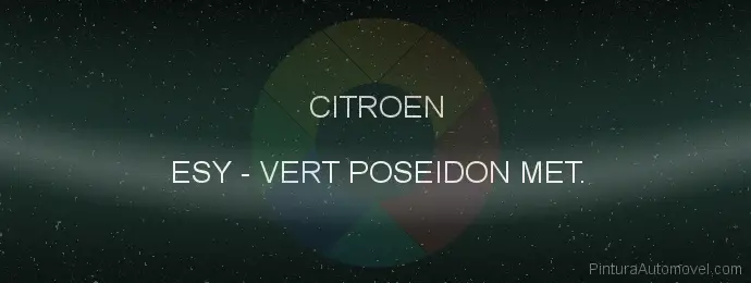 Pintura Citroen ESY Vert Poseidon Met.