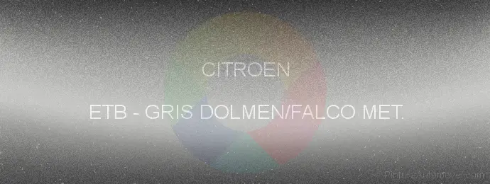 Pintura Citroen ETB Gris Dolmen/falco Met.