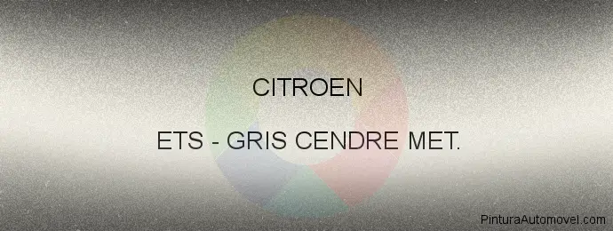 Pintura Citroen ETS Gris Cendre Met.