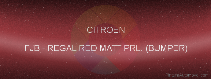 Pintura Citroen FJB Regal Red Matt Prl. (bumper)