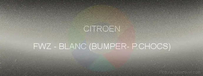 Pintura Citroen FWZ Blanc (bumper- P.chocs)