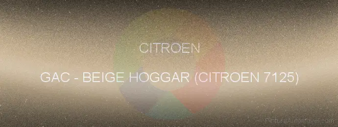 Pintura Citroen GAC Beige Hoggar (citroen 7125)