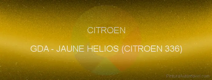 Pintura Citroen GDA Jaune Helios (citroen 336)