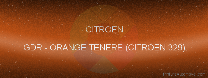 Pintura Citroen GDR Orange Tenere (citroen 329)