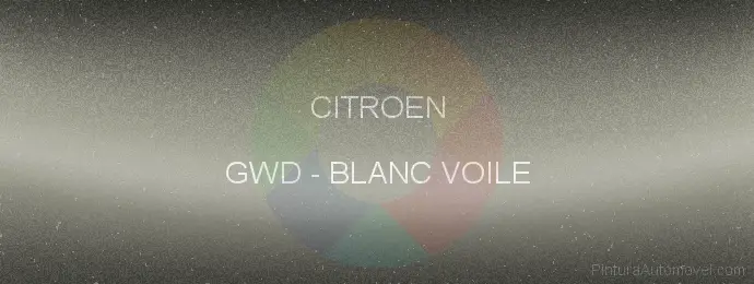 Pintura Citroen GWD Blanc Voile