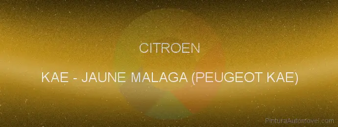 Pintura Citroen KAE Jaune Malaga (peugeot Kae)