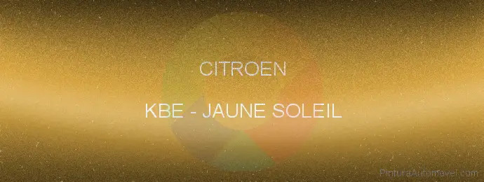 Pintura Citroen KBE Jaune Soleil