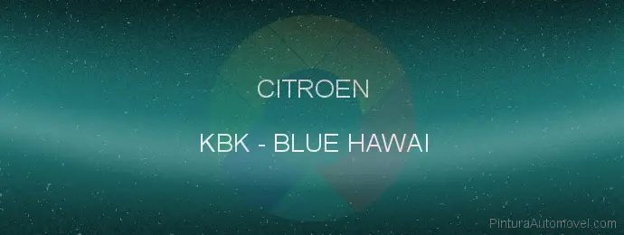 Pintura Citroen KBK Blue Hawai