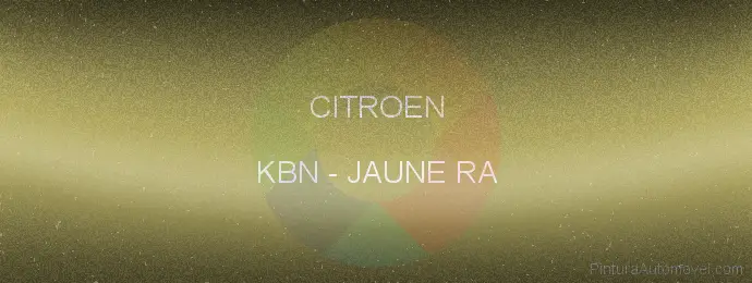 Pintura Citroen KBN Jaune Ra