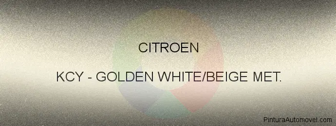 Pintura Citroen KCY Golden White/beige Met.