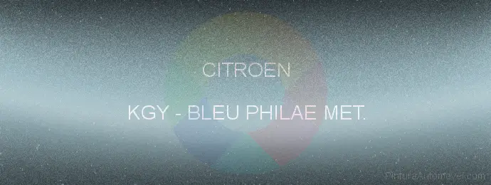 Pintura Citroen KGY Bleu Philae Met.