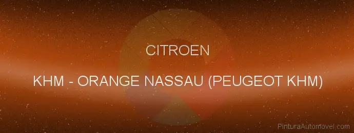 Pintura Citroen KHM Orange Nassau (peugeot Khm)