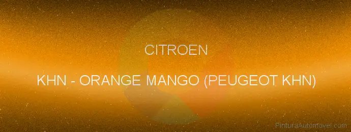 Pintura Citroen KHN Orange Mango (peugeot Khn)