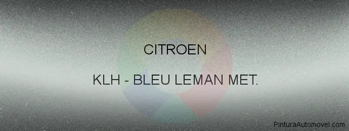 Pintura Citroen KLH Bleu Leman Met.