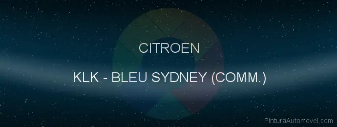 Pintura Citroen KLK Bleu Sydney (comm.)