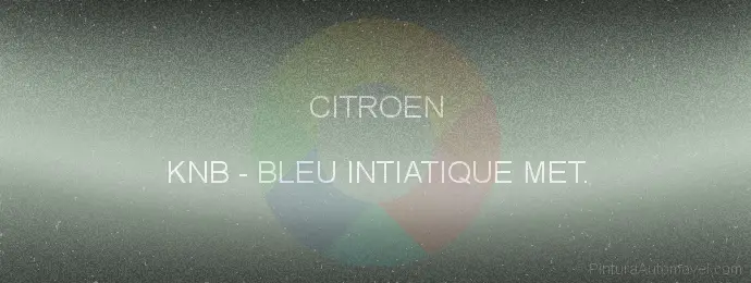 Pintura Citroen KNB Bleu Intiatique Met.