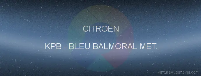 Pintura Citroen KPB Bleu Balmoral Met.