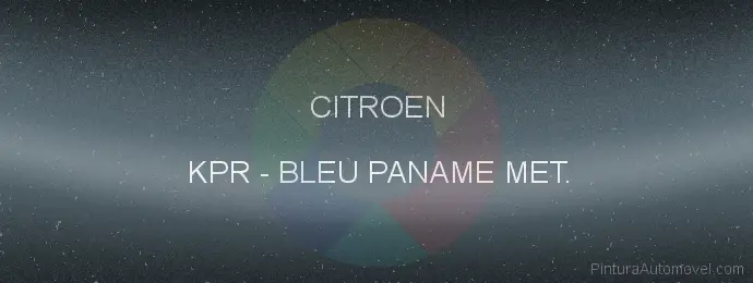 Pintura Citroen KPR Bleu Paname Met.