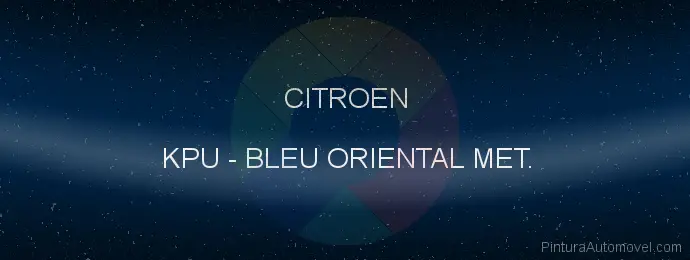 Pintura Citroen KPU Bleu Oriental Met.